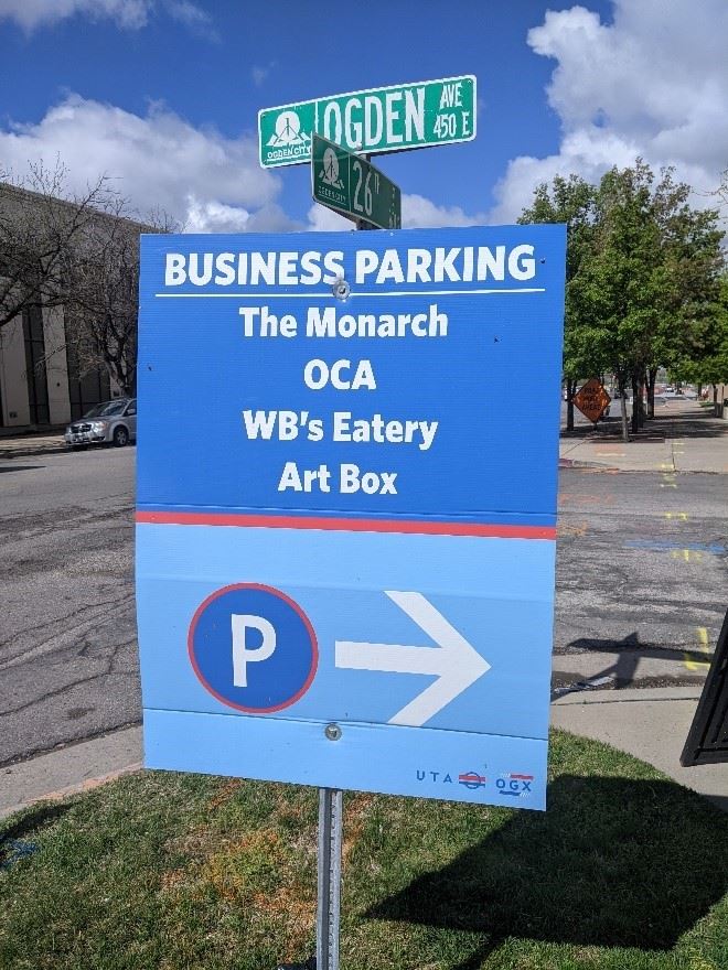 Nine Rails Parking Sign